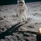 Imagen para el artículo titulado Reconstruyen lo que Buzz Aldrin vio en la Luna por el reflejo de su casco